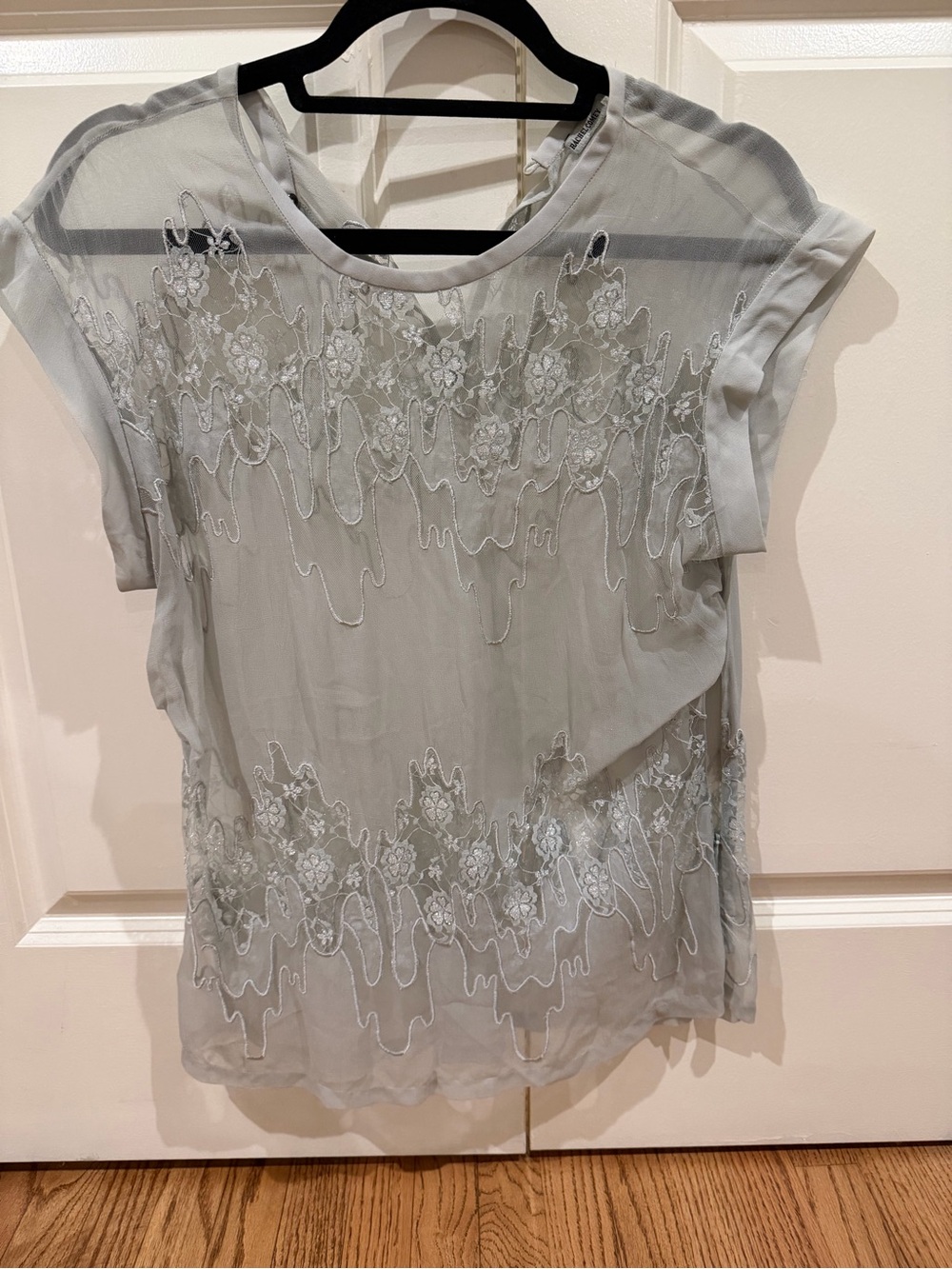 Rachel Comey Embroidered Short Sleeve Women's Top